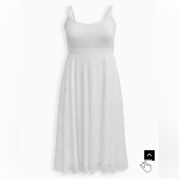 Torrid Midi Lace Skater Dress White Size 3 - Picture 1 of 5